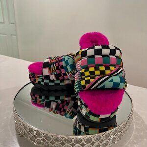 Ugg MAXI CHECKS SLIDE Sz. 9